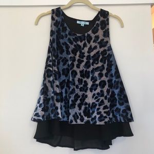 Leopard velvet tank